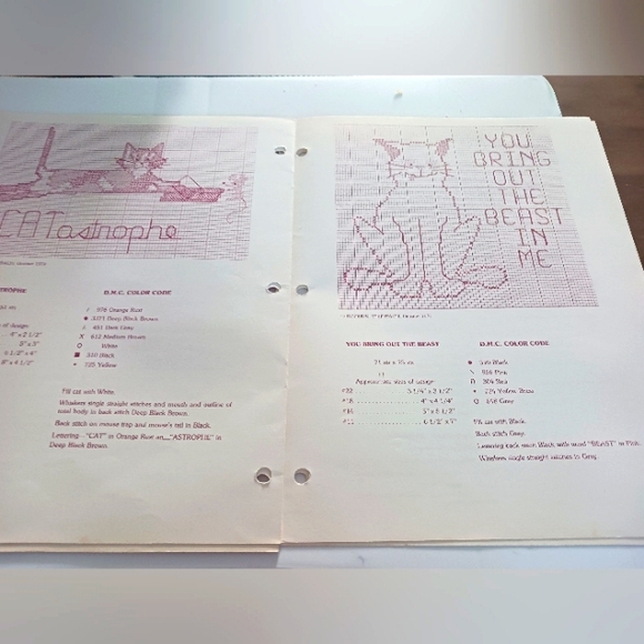 Vintage Cat Needlecraft and Embroidery Patterns Book - Picture 7 of 8